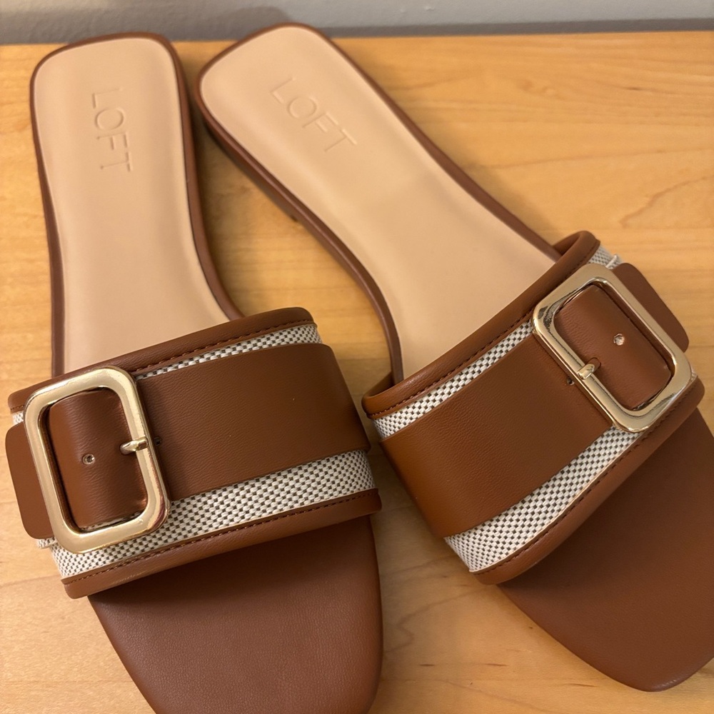 LOFT Buckle Slide Sandals
